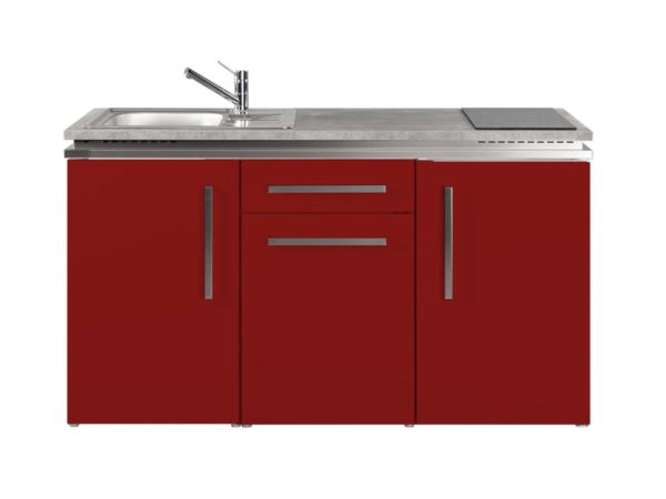 Stengel Küche Designline MD 150 rot mit Kühlschrank