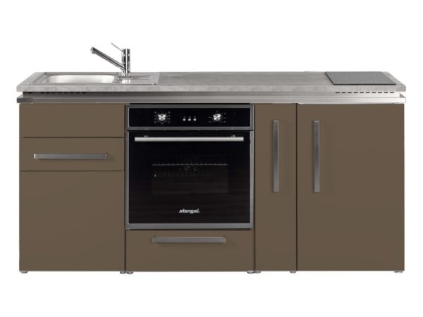 Stengel Miniküche Designline MDB 180 A mokka mit Kühlschrank