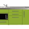 Stengel Pantryküche grün MDGSMOS 180 mit Kühlschrank und Geschirrspüler