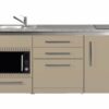 Pantryküche Stengel MDGSMOS 180 sand mit Kühlschrank Designline