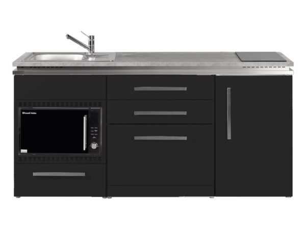 Pantryküche Stengel MDGSMOS 180 Designline schwarz