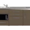 Designline Küche MDGSMOS 180 mokka mit Kühlschrank